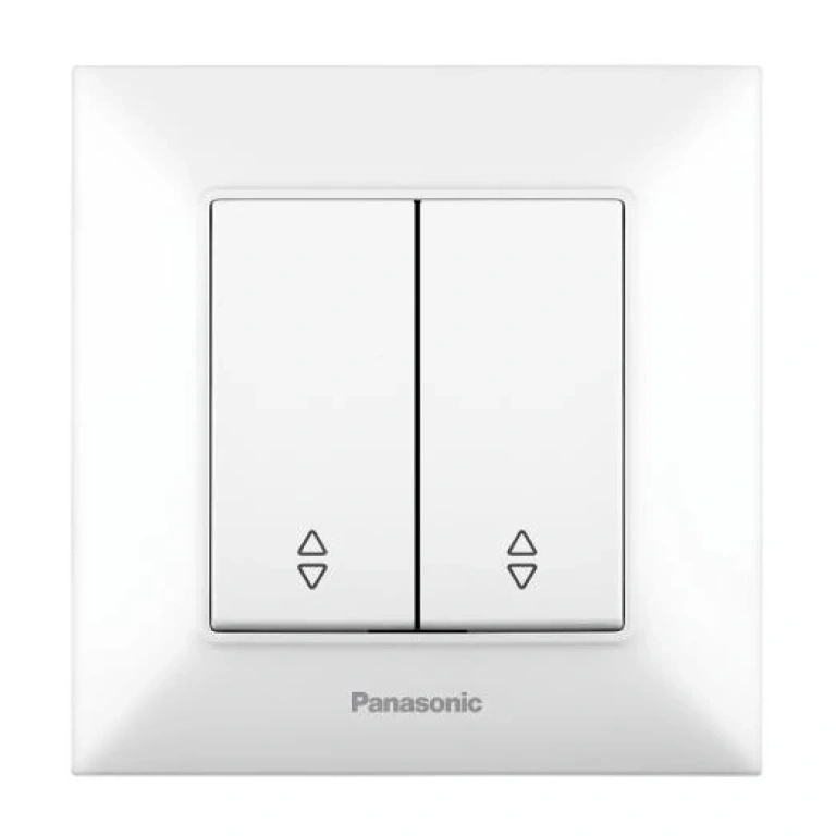 Аркедия Слим ключ девиаторен двоен, бял, panasonic, WNTC00112WH