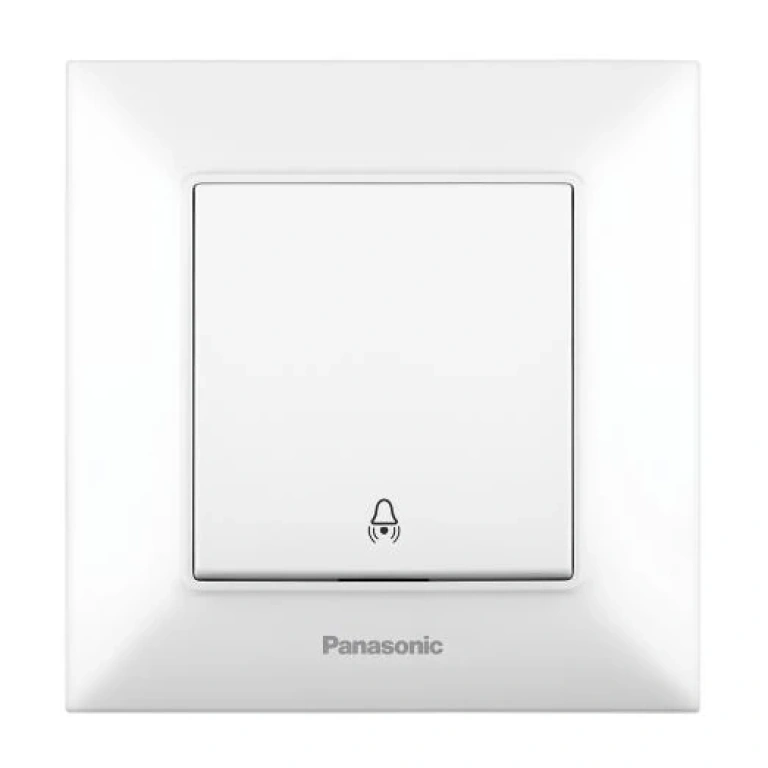 Аркедия Слим звънчев бутон, бял, panasonic, WNTC00192WH
