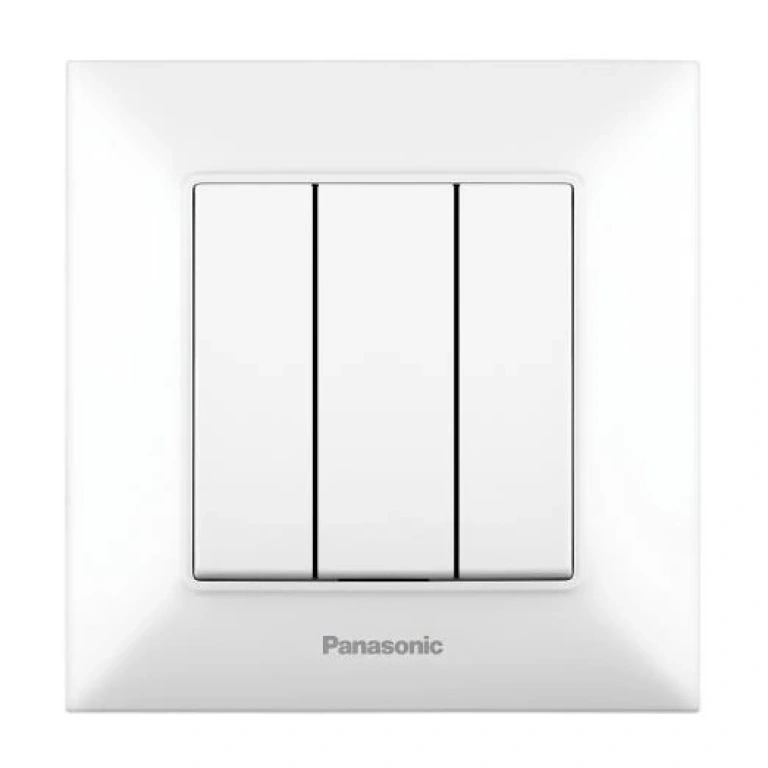Аркедия Слим ключ троен, бял, panasonic, WNTC00152WH