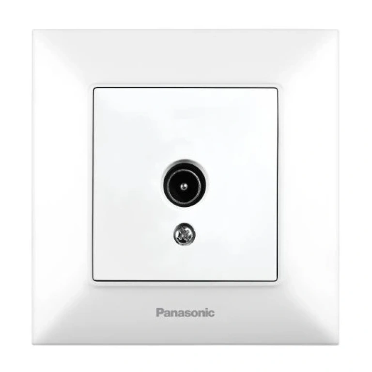 Аркедия Слим ТВ розетка 12dB, бял, panasonic, WNTC04522WH