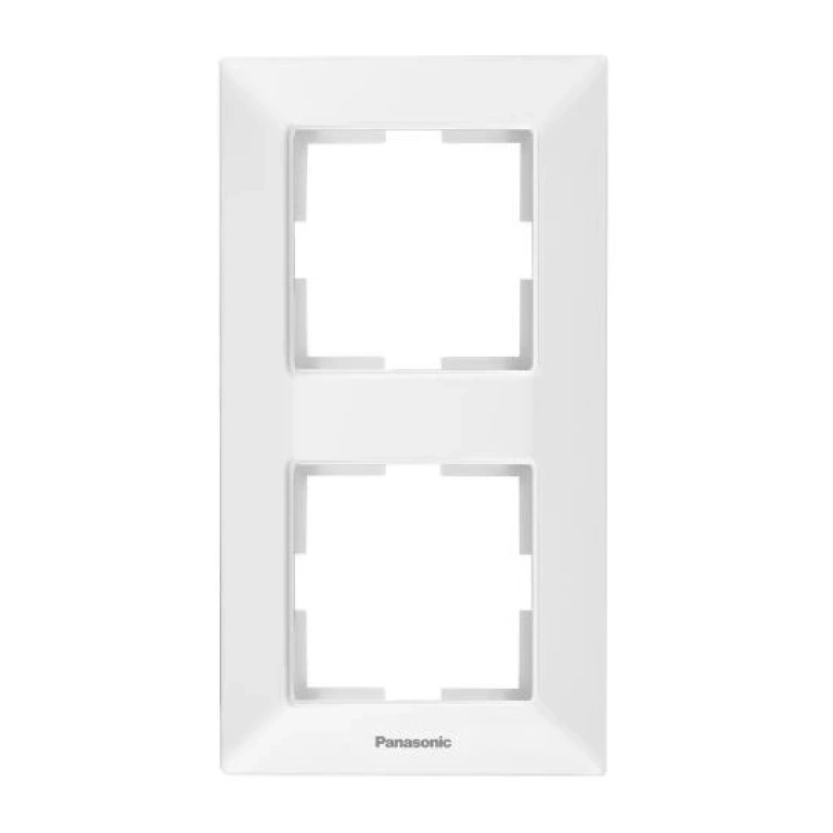 Аркедия Слим рамка двойна вертикална, бял, panasonic, WNTF08122WH