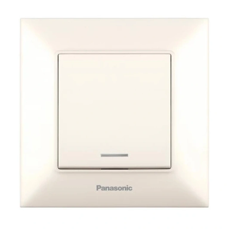 Аркедия Слим единичен ключ светещ, крем, panasonic, WNTC00022BG
