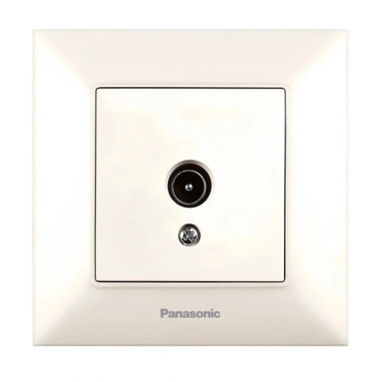 Аркедия Слим ТВ розетка 12dB, крем, panasonic, WNTC04522BG