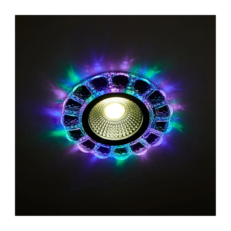 Луна за вграждане Dance, хром, elbulgaria, led 3w 4000k + 3w RGB, 2640
