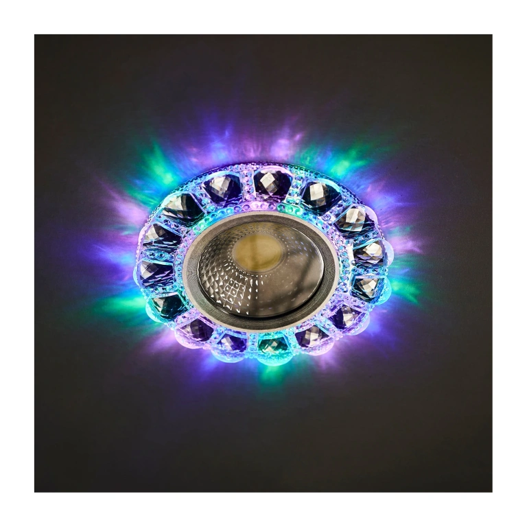 Луна за вграждане Dance, хром, elbulgaria, led 3w 4000k + 3w RGB, 2640