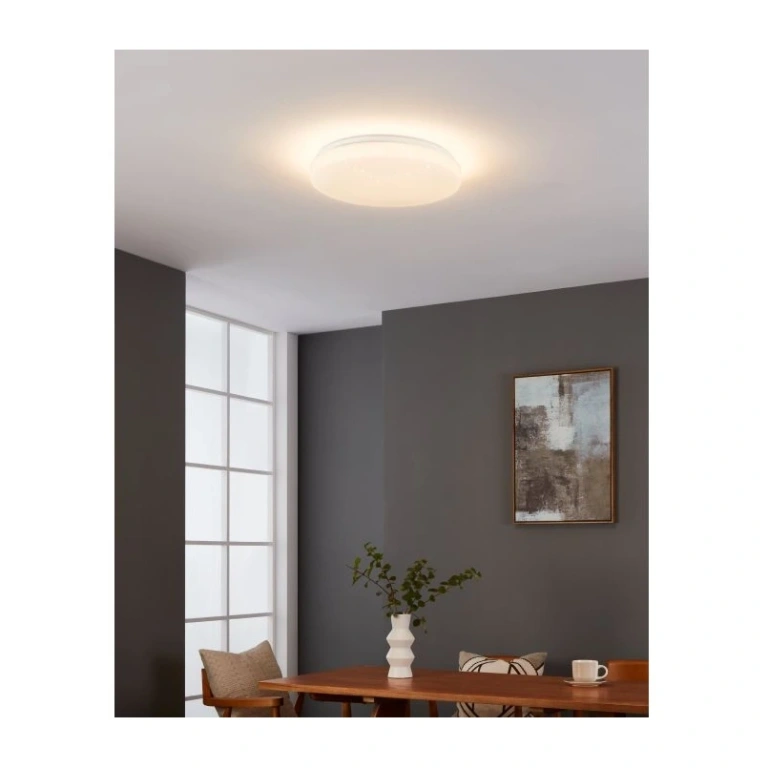 Плафон totari-z, white/crystal effect, eglo, 4xled 4.8w, warm white-neutral white-cold white, 2160lm, 900636