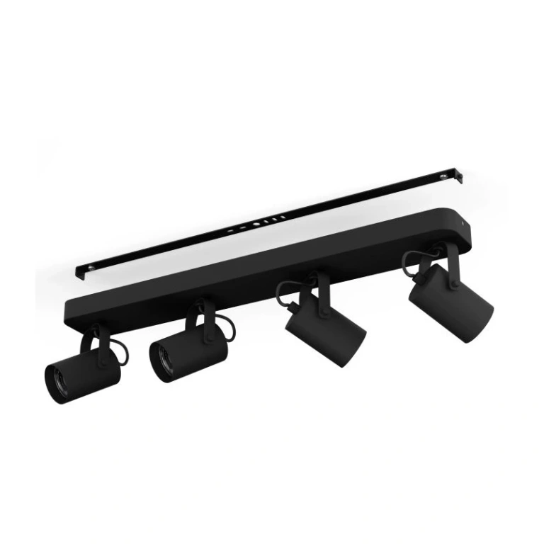 Спот sorego, black, eglo, 4xGU10, warm white, 4x250lm, 900333