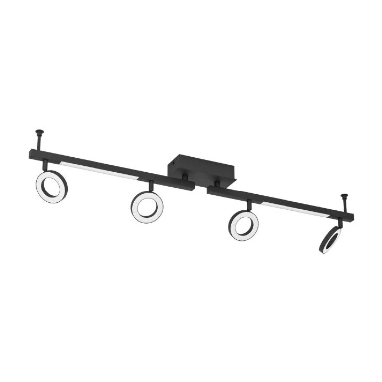 Спот cardillio 2, black/satined, eglo, 4xled 3.2w+2xled 3.3w, warm white, 1600lm+720lm, 900516