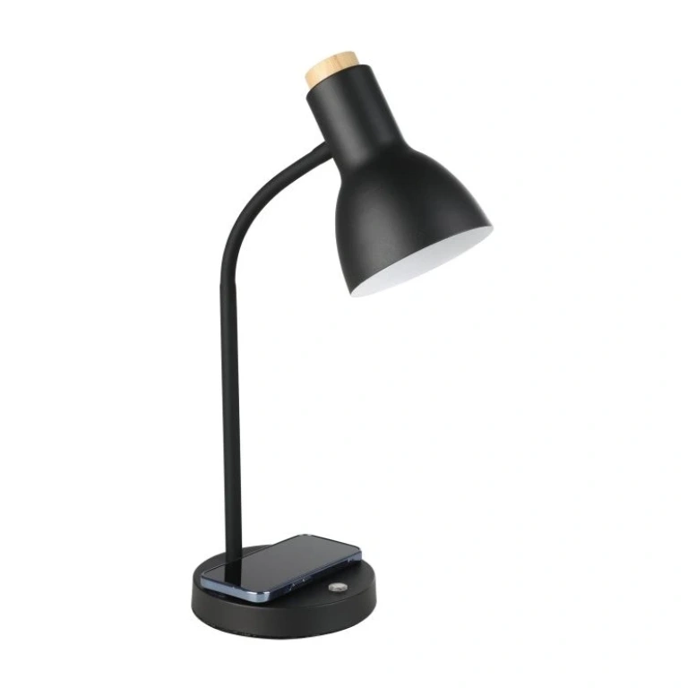 Работна лампа veradal-qi, black/brown, eglo, led 6w, warm white, 720lm, 900628