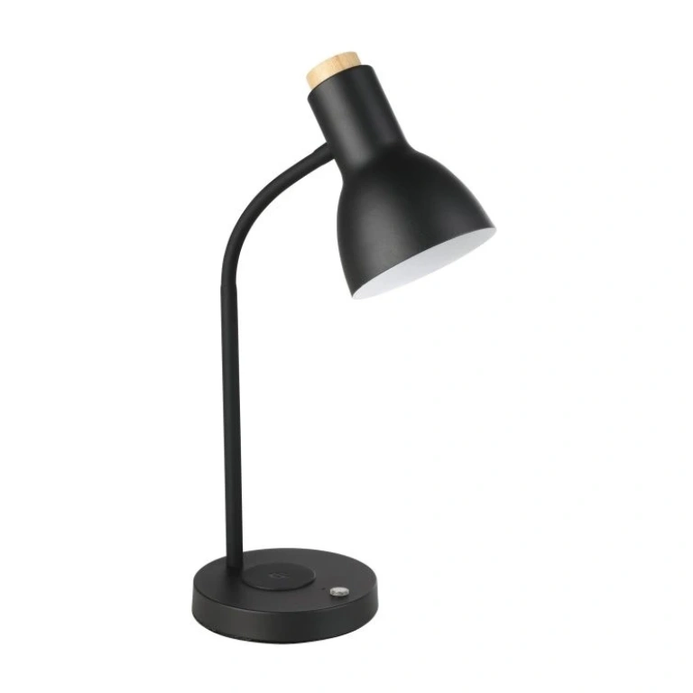 Работна лампа veradal-qi, black/brown, eglo, led 6w, warm white, 720lm, 900628