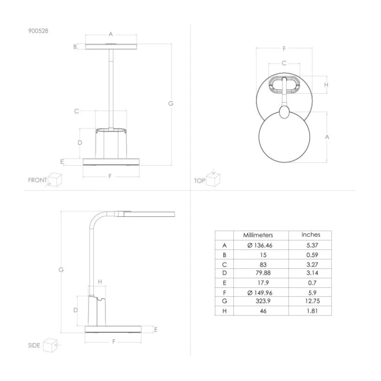 Работна лампа brolini, black, eglo, led 2.1w, warm white-neutral white-cold white, 300lm, 900528