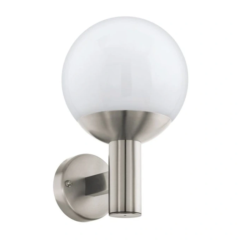 Градински аплик nisia-z, stainless steel/white, eglo, 1xE27, warm white-neutral white- cold white, rgb, 900265