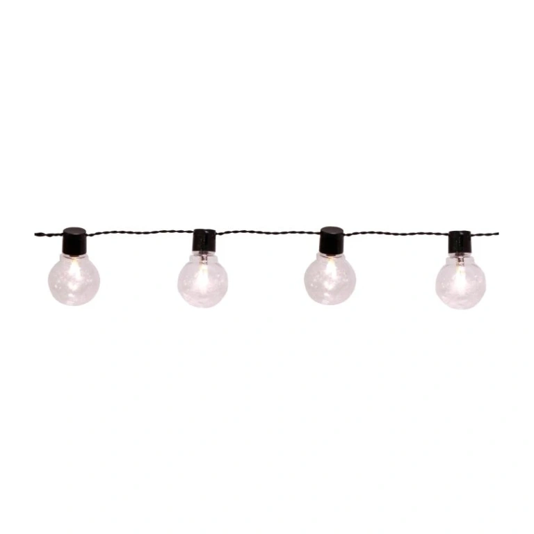градинска светеща верига partaj, black/transparent, eglo, 16xled 0.064w, warm white, 900213