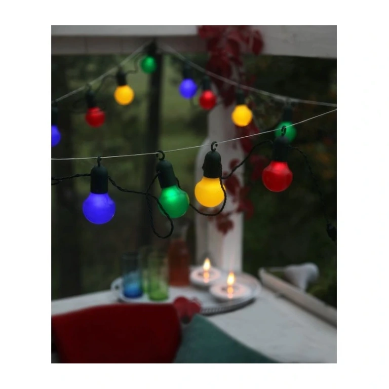 Градинска светеща верига frosolone, green/coloured, eglo, 20xled 0.064w, multicoloured, 900212