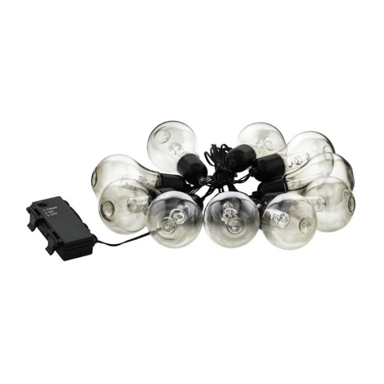 Градинска светеща верига libisa, black/transparent, eglo, 10xled 0.06w, warm white, 900299