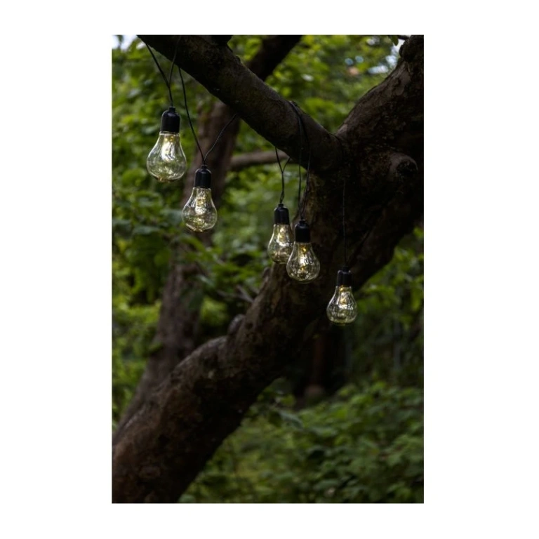 Градинска светеща верига libisa, black/transparent, eglo, 10xled 0.06w, warm white, 900299