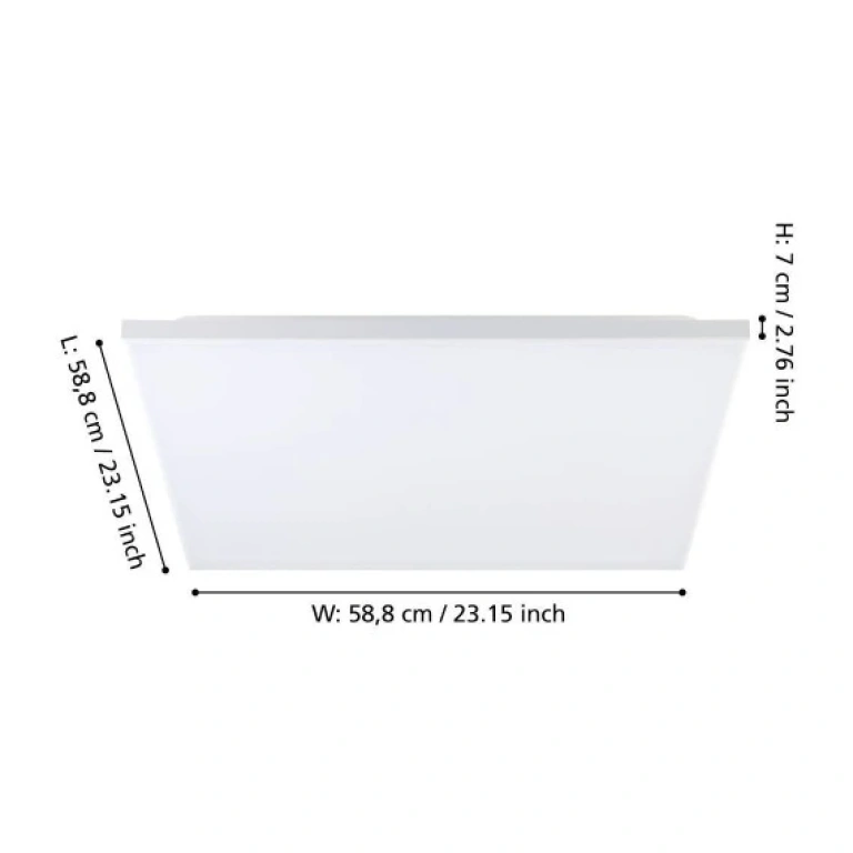 Led панел turcona-b, white, eglo, led 32w, neutral white, 4350lm, 900705
