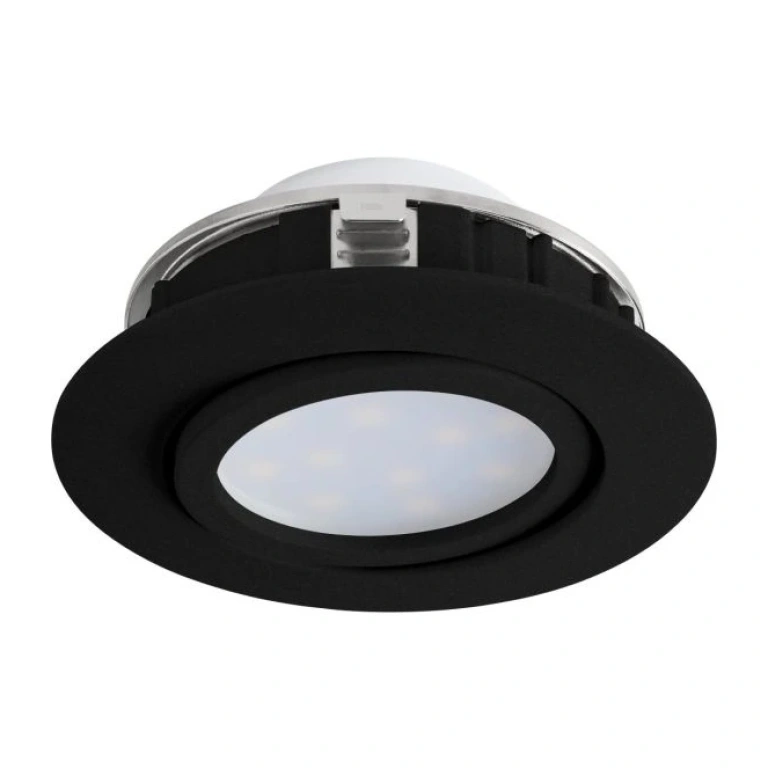 Луна за вграждане pineda, black, eglo, led 5.5w, warm white, 500lm, 900748