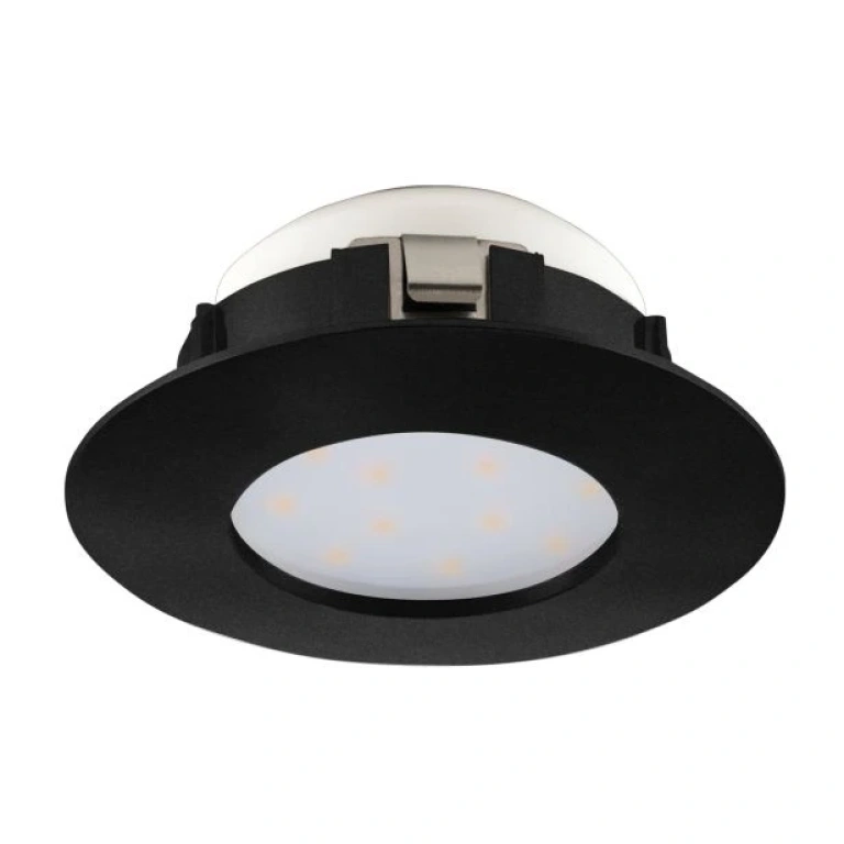 Луна за вграждане pineda, black, eglo, led 4.9w, warm white, 460lm, 900743