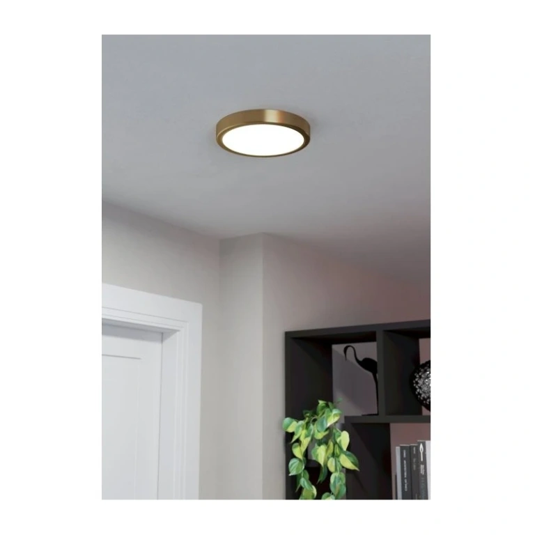 Led панел за външен монтаж fueva 5, brushed brass/white, eglo, led 17w, warm white, 2000lm, 900181