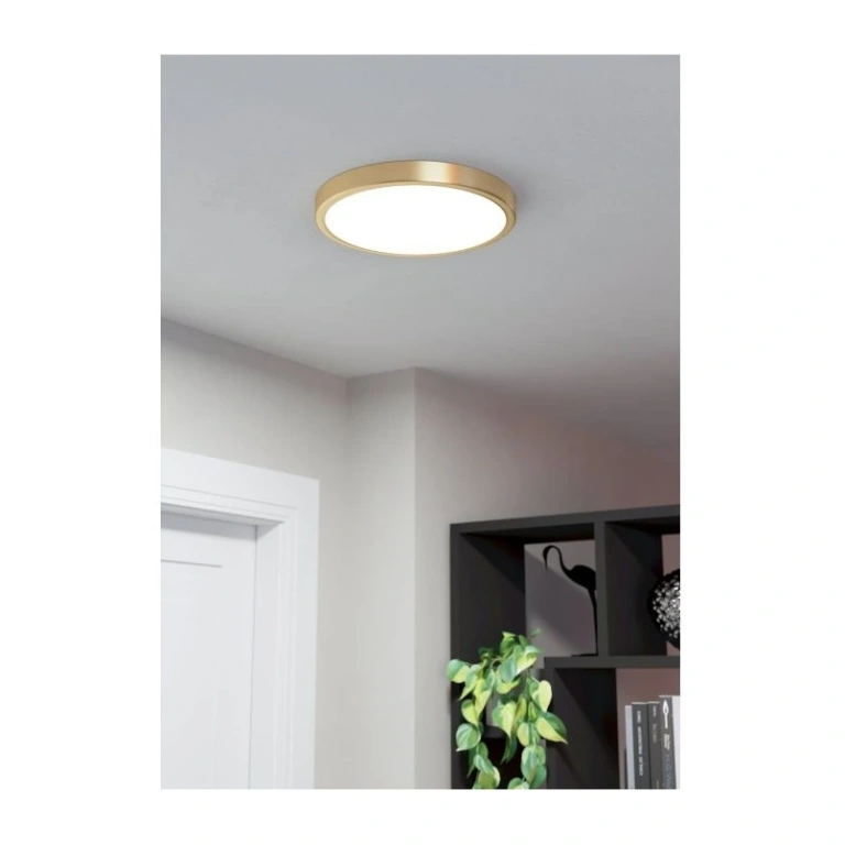Led панел за външен монтаж fueva 5, brushed brass/white, eglo, led 20.5w, warm white, 2400lm, 900182