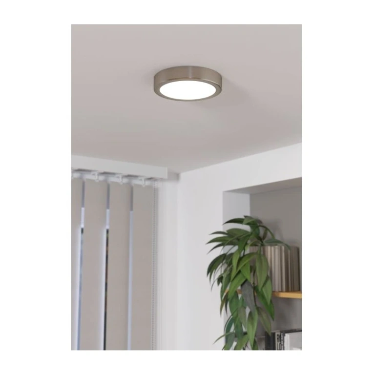 Led панел за външен монтаж fueva 5, satin nickel/white, eglo, led 11w, warm white, 1350lm, 900583