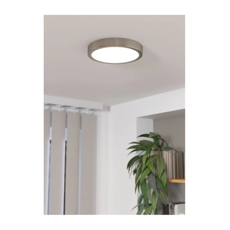 Led панел за външен монтаж fueva 5, satin nickel/white, eglo, led 17w, warm white, 2000lm, 900584