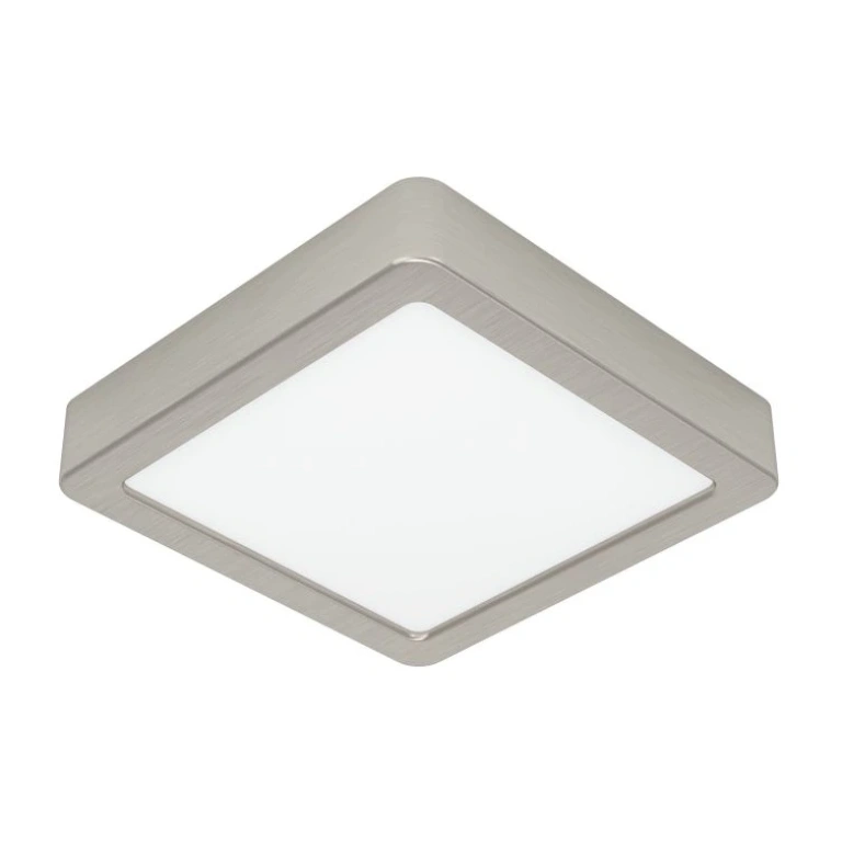 led панел за външен монтаж fueva 5, satin nickel/white, eglo, led 11w, warm white, 1350lm, 900593