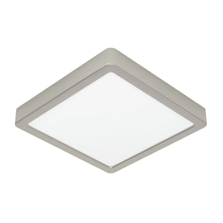  led панел за външен монтаж fueva 5, satin nickel/white, eglo, led 17w, warm white, 2000lm, 900594