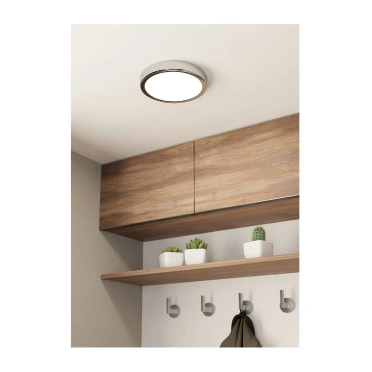 Led панел за външен монтаж fueva 5, chrome/white, eglo, led 17w, warm white, 2000lm, 900641