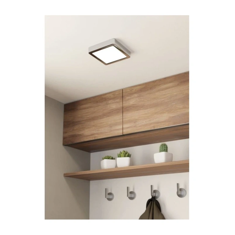 Led панел за външен монтаж fueva 5, chrome/white, eglo, led 11w, warm white, 1350lm, 900649