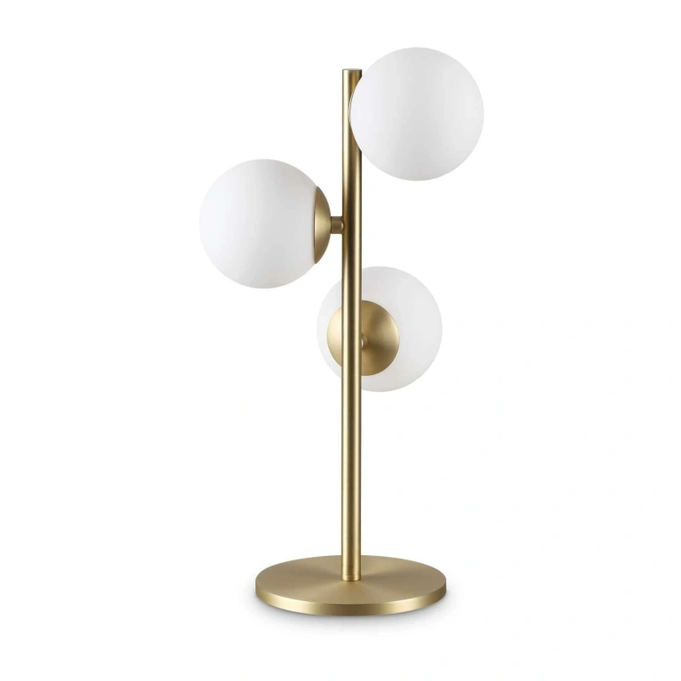 настолна лампа perlage, satin brass, ideal lux, 3xG9, 3000k, 3x370lm, 292472