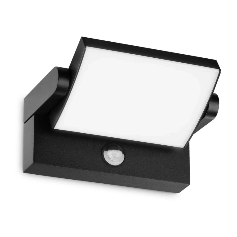 градински аплик swipe, black, ideal lux, led 21w, 3000k, 2300lm, sensor, 287737