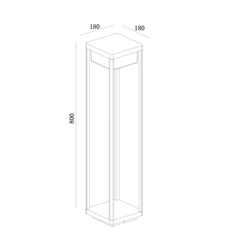 Градински стълб baker street, black, maytoni, led 10w, 3000k, 520lm, o021fl-l10b3k