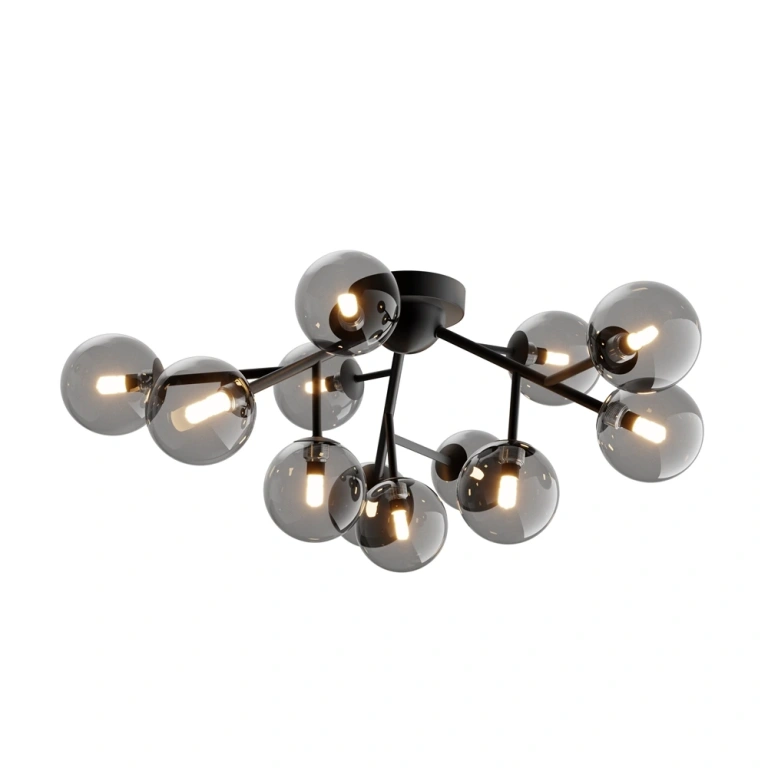 Плафон dallas, matt black, maytoni, 12xG9, mod545cl-12b