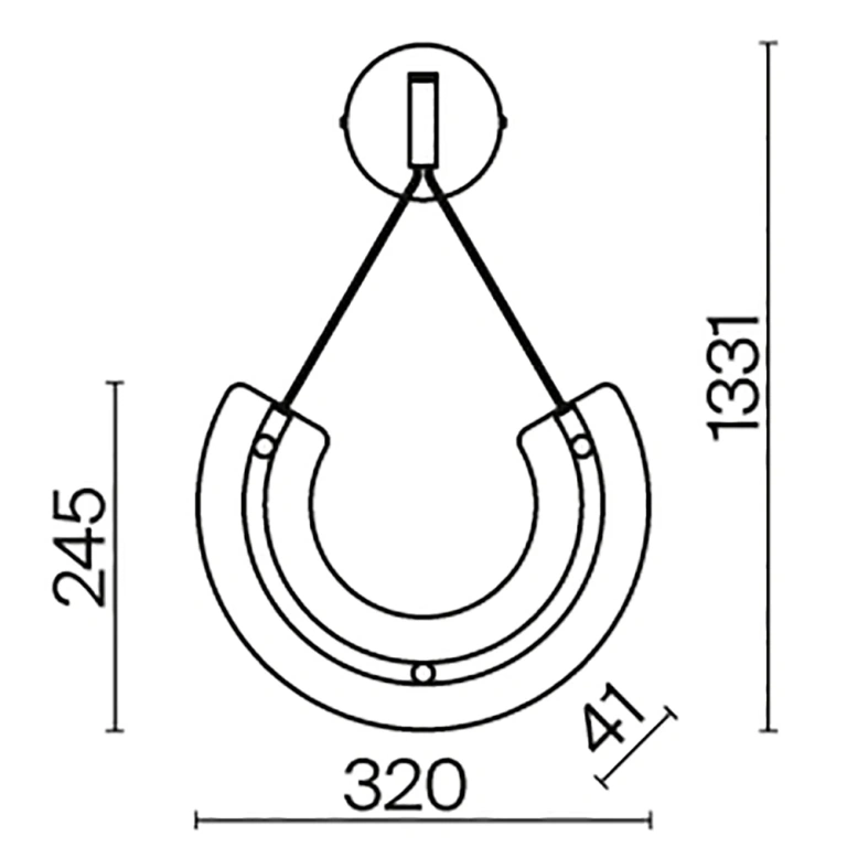 Аплик maya, gold, maytoni, led 18w, 3000k, 1300lm, p091wl-l18g3k