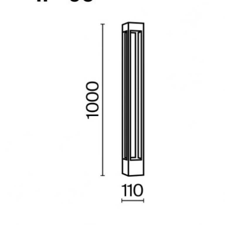 Градински стълб elbe, graphite, maytoni, led 10w, 3000k, 650lm, o424fl-l10gf