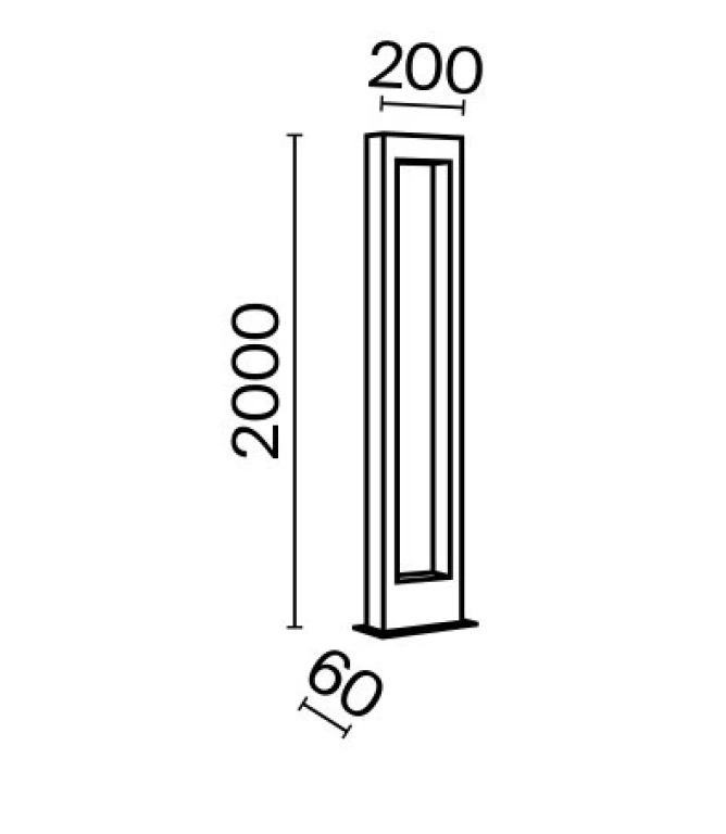 Градински стълб bonn, graphite, maytoni, led 25w, 3000k, 1350lm, o425fl-l25gf
