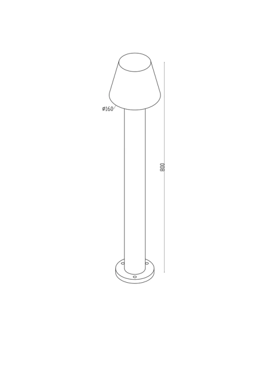 Градински стълб harz, white, maytoni, led 5w, 3000k, 400lm, o421fl-l5w