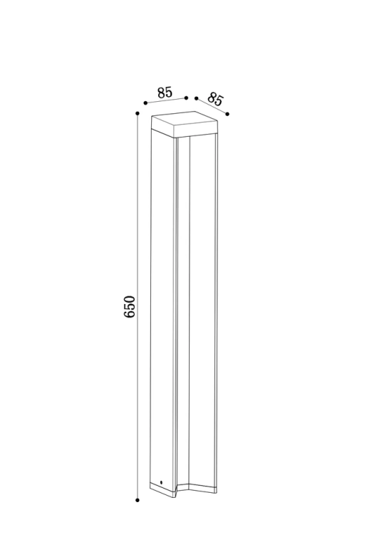 Градински стълб essen, grey, maytoni, led 9w, 4000k, 450lm, o596fl-l9gr4k1