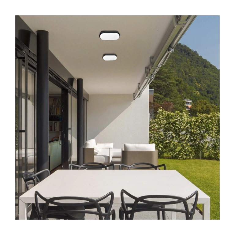Градински аплик hort, black/white, rabalux, led 15w, 4000k, 1100lm, 7409