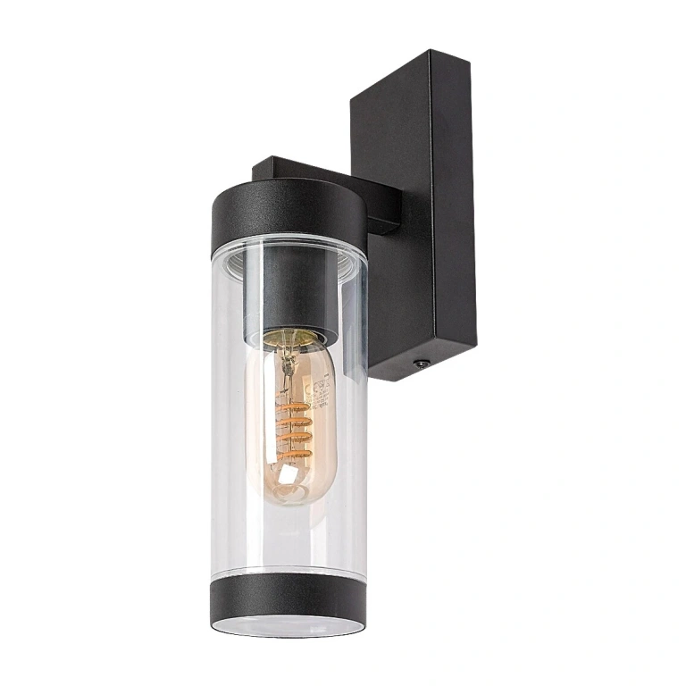 Градински аплик kolta, matte black/transparent, rabalux, 1xE27, 7386