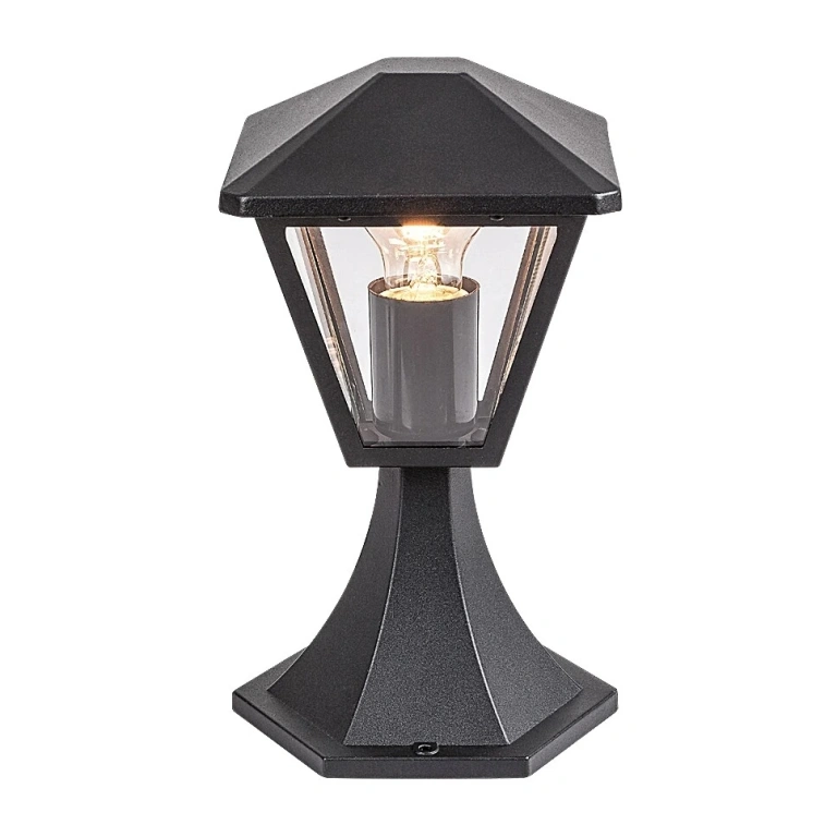 Градински стълб paravento, black/transparent, rabalux, 1xE27, 7148