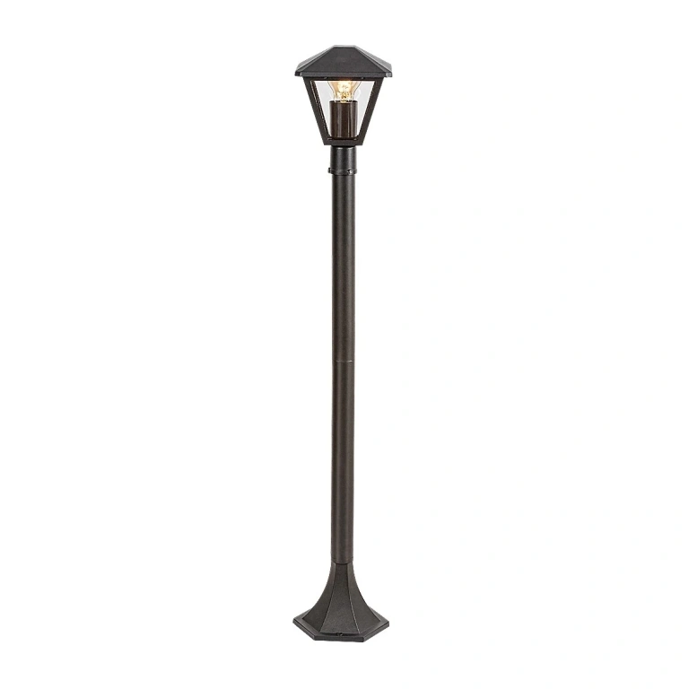 Градински стълб paravento, black/transparent, rabalux, 1xE27, 7150