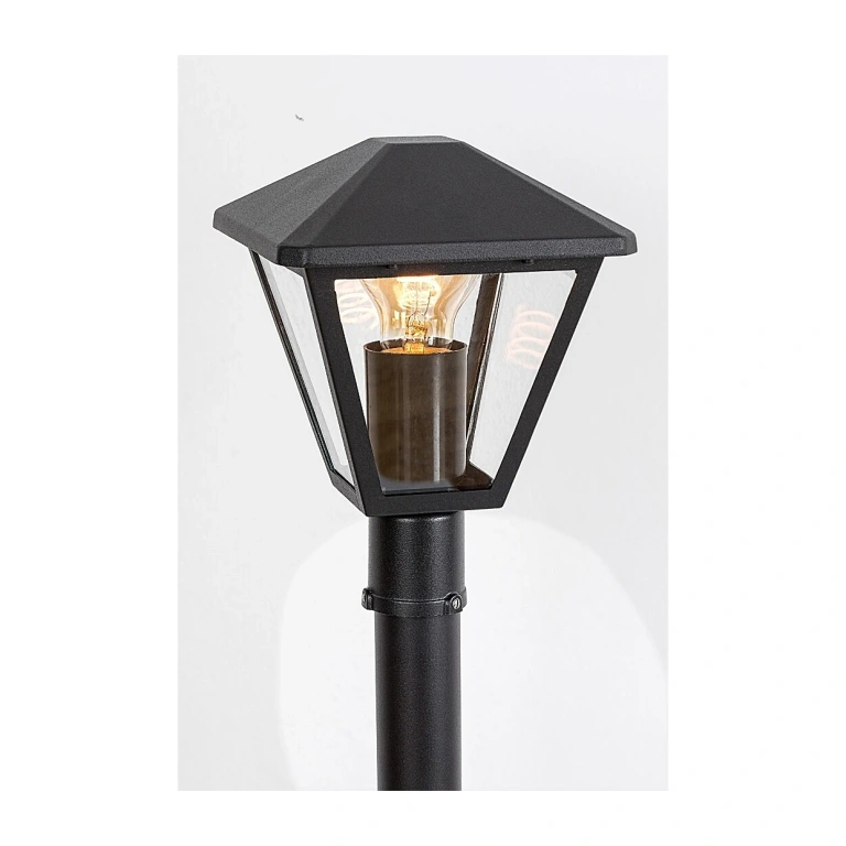 Градински стълб paravento, black/transparent, rabalux, 1xE27, 7150