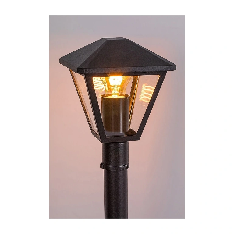Градински стълб paravento, black/transparent, rabalux, 1xE27, 7150