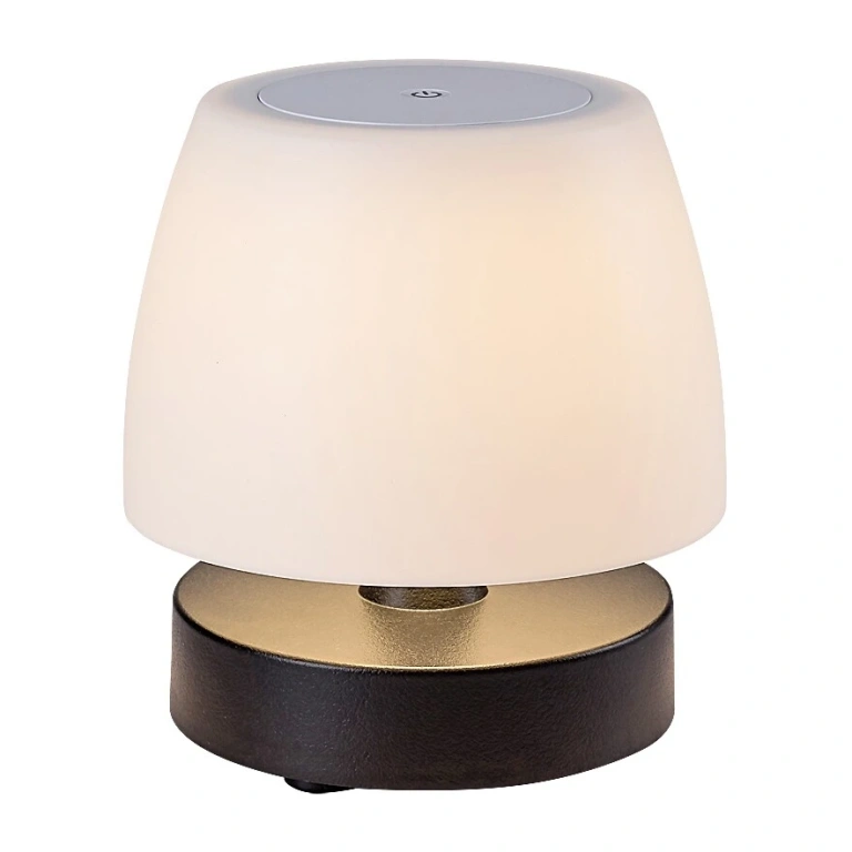 Градинска настолна лампа odera, black/white, rabalux, led 3w, 3000k, 140lm, dc 3.7v, 7040