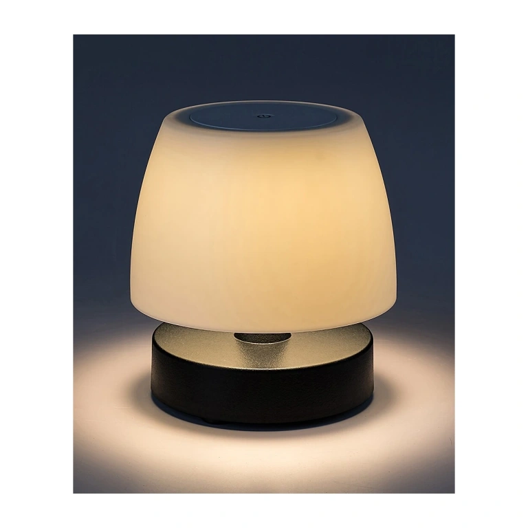 Градинска настолна лампа odera, black/white, rabalux, led 3w, 3000k, 140lm, dc 3.7v, 7040