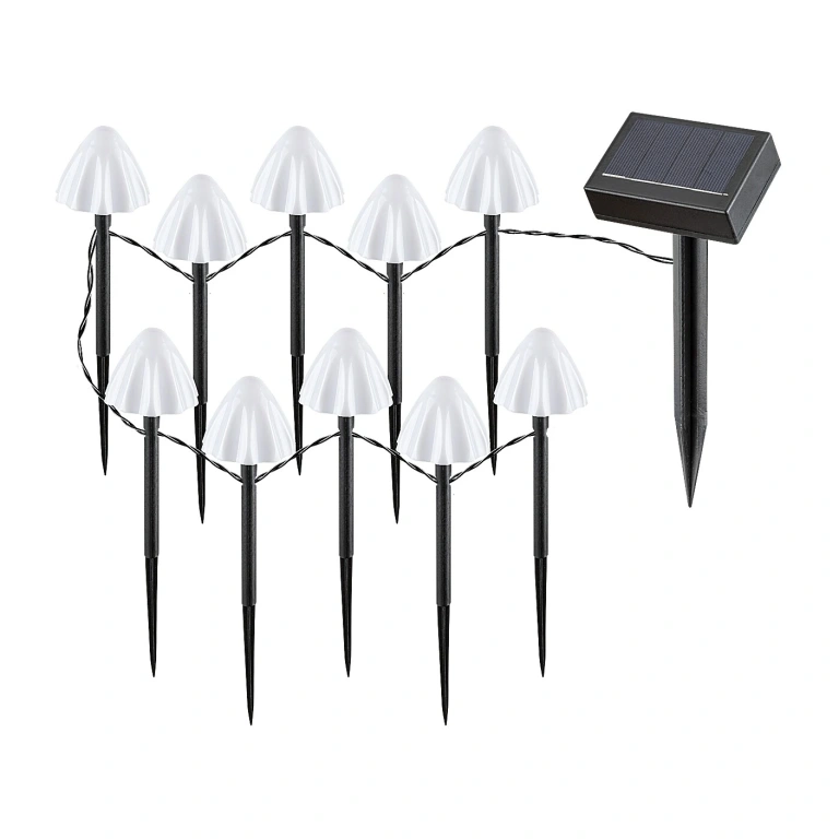 Градинско декоративно осветление skadar, black/white, rabalux, led 2w, 2600k, 1.2lm, dc 1.2v, 77007