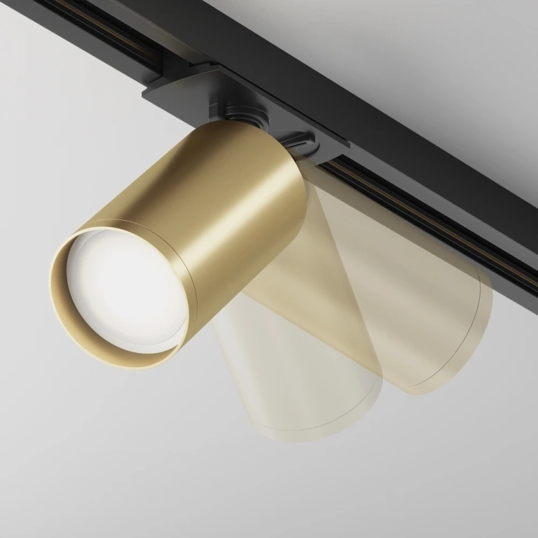 Спот focus s за монофазна шина, matte gold/black, maytoni, 1xGU10,  tr020-1-u-gu10-bmg